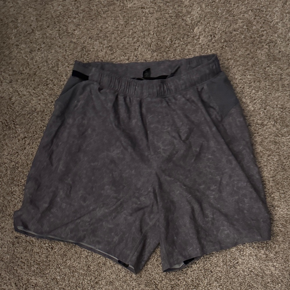 lululemon athletica Charcoal Athletic Shorts 6 inch NO POCKETS